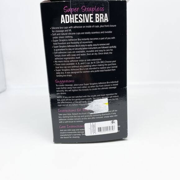 Fashion Forms Women's Super Strapless Adhesive Backless Bra Nude Size C - Picture 3 of 4